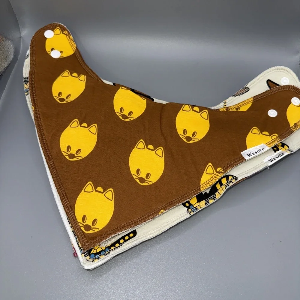7- Wesote‎ Triangle Cotton Baby Bibs Teething